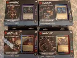 Magic the Gathering MTG Warhammer 40k Commander Deck Set of 4 Factory Sealed - Image 1
