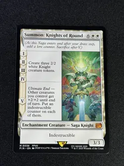 Summon: Knights of Round MTG FINAL FANTASY Unplayed NM Card # FIN 36 - Image 1