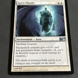 Spirit Mantle MtG Magic Core Set 2012 35/249 M12 White Aura Free Shipping  - Image 2