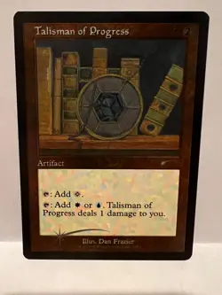 MTG Talisman of Progress Retro Frame Foil Etched from Secret Lair Drop Series NM - Image 1