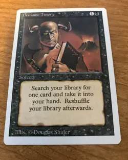 Demonic Tutor Revised Edition  MTG NM - Image 1