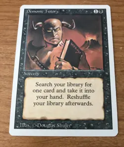 Demonic Tutor Revised Edition  MTG NM - Image 1