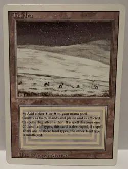MTG Tundra - Damaged Revised Edition - Creased - Image 1