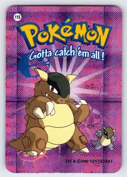 Kangaskhan #115 2000 Pokemon Vending Techno Prism Holo Sticker Card Nintendo Lp - Image 1