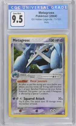 Pokemon Metagross 11/101 Ex Hidden Legends Holo Rare CGC 10 GEM MINT - Image 1
