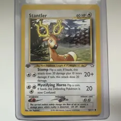 Stantler 76/111 First Edition Common Neo Genesis Set Pokemon Card - Image 1