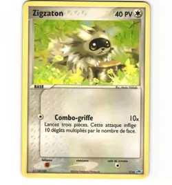 Pokemon French Zigzagoon 7/10 Latios Trainer Kit HP Non-holo Card - Image 1