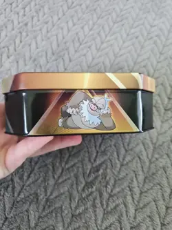 Pokemon TCG Triple Whammy Tin Collector Tin w 3 Foil Cards & Live Code Card - Image 9