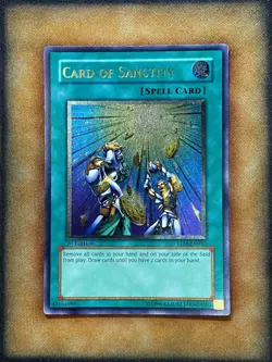 Yugioh Card Of Sanctity TLM-EN037 Ultimate Rare 1st Ed LP - Image 1