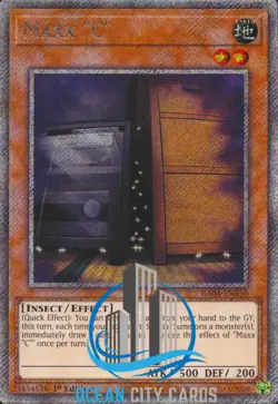 Yugioh Maxx "C" RA04-EN150 1st edition Platinum Secret Rare - Image 3