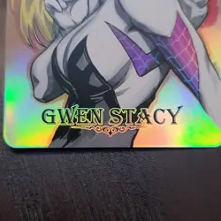 CARDDASS MASTERS SPIDER GWEN STACY Spider-Man Waifu Foil ACG Card B15 - Image 3