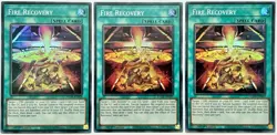 3 x AGOV-EN059 Fire Recovery - Super Rare 1st Edition Near Mint YuGiOh Cards - Image 1