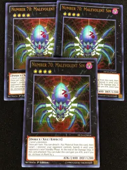 Yugioh Number 70 Malevolent Sin DUSA-EN014 1ST ULTRA x3 (NM) - Image 1