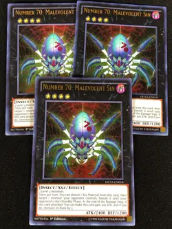 Yugioh Number 70 Malevolent Sin DUSA-EN014 1ST ULTRA x3 (NM) - Image 2