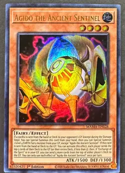 YUGIOH Agido the Ancient Sentinel  MAMA-EN028 Ultra Rare 1st Ed NM/Mint - Image 1