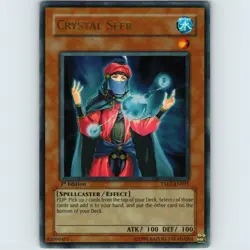 Yugioh Crystal Seer TAEV-EN031 1st Edition Ultra Rare Holo - LP - Image 1
