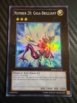 Yugioh Number 20: Giga-Brilliant  PHSW-EN042 Super Rare Unlimited LP - Image 3