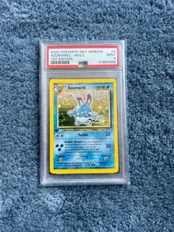 PSA 9 MINT Azumarill 2 Neo Genesis 1st Edition Holo Pokemon Card - Image 1