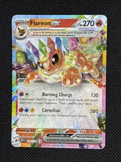 PokÃ©mon TCG Flareon EX 014/131 Double Rare Holo Card Prismatic Evolutions - Image 1