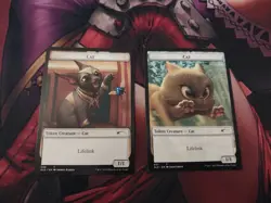 MTG Secret Lair Cat (027), Cat (028) Double-sided Token. OMG Kitties. NM.  - Image 1