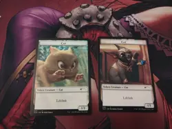 MTG Secret Lair Cat (027), Cat (028) Double-sided Token. OMG Kitties. NM.  - Image 2