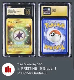 Pokemon 2021 CGC Pristine 10 Crimson Invasion Warp Energy SR 123/111 Pop. 1 - Image 3