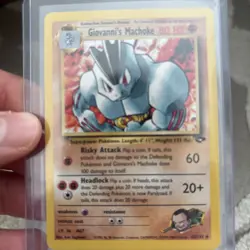 Pokémon TCG Card Giovanni's Machoke 42/132 Gym Challenge Unlimited Regular - Image 2
