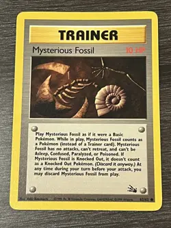 Pokémon TCG Mysterious Fossil 62/62 Fossil Set Unlimited WOTC Trading Card - Image 1