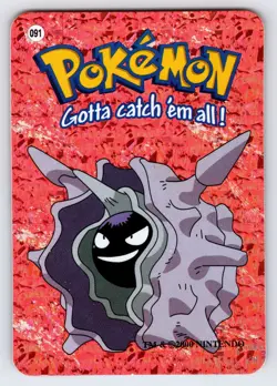 Cloyster #091 Pokemon Vending Prism Holo Sticker Card Authentic Nintendo Nm/Vlp - Image 1