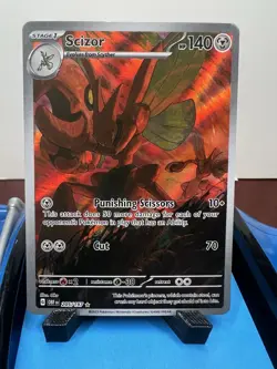 PokÃ©mon TCG Scizor Sv03: Obsidian Flames Holo Illustration Rare Card 205/197 - Image 1