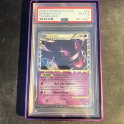 Pokemon Gengar Holo HGSS Triumphant Card 94/102 PSA 10 GEM MINT - Image 1