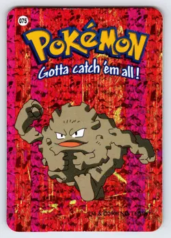 Graveler #075 Pokemon Vending Prism Holo Sticker Card Authentic Nintendo Nm/Vlp - Image 1