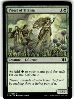 Priest of Titania Commander 2014 Regular  MTG NM - Image 1