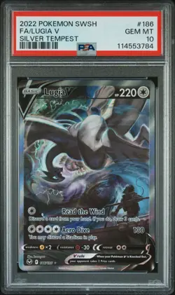Pokemon 2022 Lugia V 186/195 Alt Art Silver Tempest GEM MINT PSA 10 - Image 3