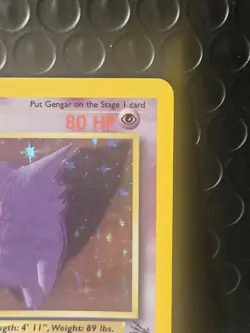Pokémon Gengar TCG Fossil Holo Unlimited Rare Card 5/62 1999 MP - Image 4