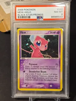 PSA 8 Mew 040 Black Star Nintendo Promo NEAR MINT Pokemon TCG Card - Image 1