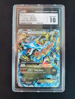CGC 10 Gem MINT M Charizard EX Flashfire 69/106 Battle Arena Pokémon Card Slab - Image 1