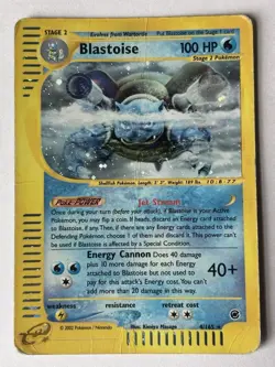 Pokemon Blastoise 4 Expedition Holo Dmg - Image 1