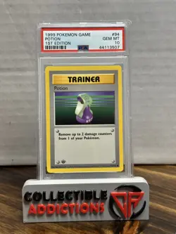 1999 Pokemon Game #94 Potion 1st Edition Shadowless PSA 10 Gem Mint - Image 3