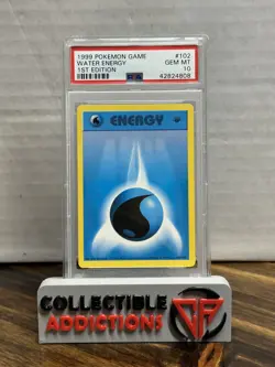 1999 Pokemon Game #102 Water Energy 1st Edition PSA 10 Gem Mint - Image 3
