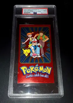 Topps PSA 9 Pokemon TV Animation Edition Chrome Oversized Tin Topper Ash Pikachu - Image 1