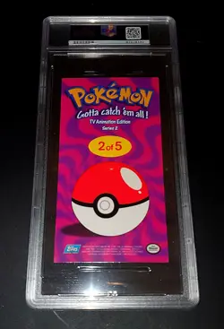 Topps PSA 9 Pokemon TV Animation Edition Chrome Oversized Tin Topper Ash Pikachu - Image 2