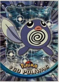 Poliwag #60 Non Holo Black Logo Topps Pokemon TV Animation Edition Near Mint NM - Image 1