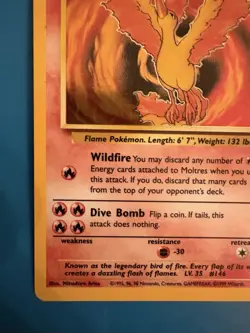 Moltres Pokemon Card TCG Fossil unlimited Holo 1999 WOTC 27/62 - Image 12