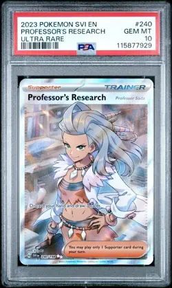 2023 Pokemon Scarlet & Violet PROFESSOR'S RESEARCH 240/198 Ultra Rare PSA 10 - Image 3