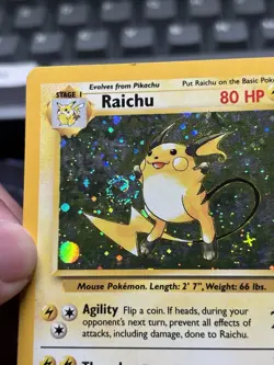 Pokémon TCG Raichu Base Set 2 16/130 Holo Unlimited Holo Rare MP+ - Image 3
