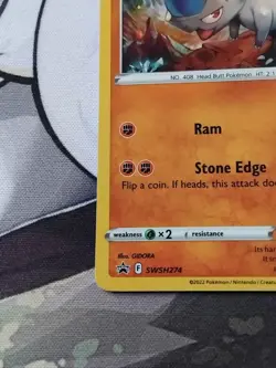 Cranidos SWSH274 Promo Near Mint Pokemon TCG Card #2 - Image 4