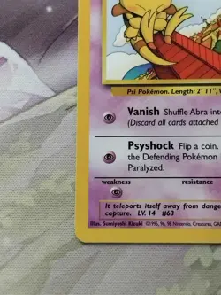 Pokémon TCG Abra Team Rocket 49/82 Regular MP. - Image 4
