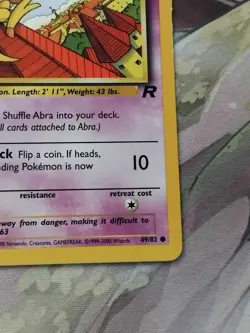 Pokémon TCG Abra Team Rocket 49/82 Regular MP. - Image 5