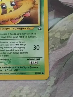 Pokémon TCG Sunkern Neo Genesis 78/111 Regular MP. - Image 5